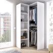 Armario vestidor rincón Suit blanco 80 x 88 x 185 cm