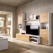 Salón TV Modular LUKA - Blanco Brillo - Nordic 220 cm