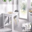 Mesa de comedor extensible tipo libro BOK Blanco 67/134x67 cm
