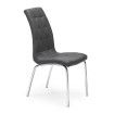 Silla de salón tapizada Alexia símil piel gris 42 x 96 x 55 cm