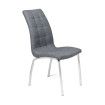 Silla de salón tapizada Alexia tela gris 42 x 96 x 55 cm