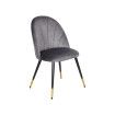 Silla salón tapizado gris Abigail 49 x 84,5 x 48,5 cm