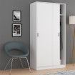 Armario 100 cm blanco 2 puertas correderas 100 x 200 x 50 cm