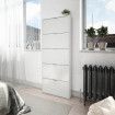 Armario zapatero blanco fondo reducido 5 puertas Maelys 70 x 180 x 17 cm