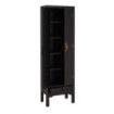 Armario 2 puertas y 2 cajones Negro 55 x 33 x 185 cm