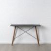 Consola de madera Oslo en negro y natural 120 x 38 x 81 cm