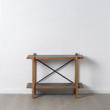 Estantería recibidor Oslo madera de abeto y metal 107 x 40 x 80 cm