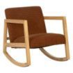 Mecedora Marrón Madera De Caucho Salón 60 X 83 X 72 Cm