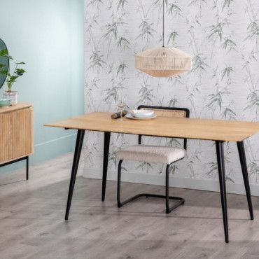 Mesa de comdedor en madera de Acacia 160 x 77 x 90 c,