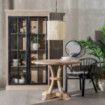 Mesa de comedor redonda madera Blanco rozado 100 x 76 x 100 cm