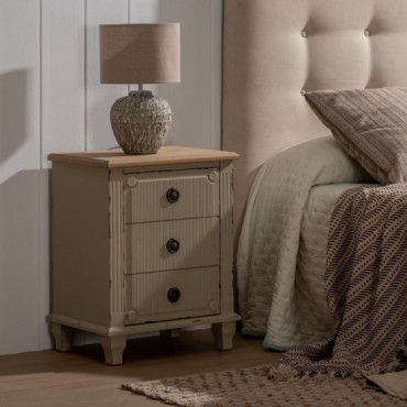 Mesita Crema Madera 48 X 36 X 61 Cm