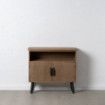 Recibidor de 2 Puertas Paul en Madera Natural - Negro 90 x 81 x 41 cm