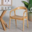 SILLA NATURAL MADERA DE OLMO SALÓN 55 X 60 X 77 CM