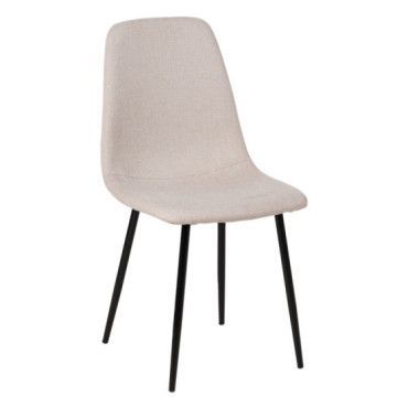 Silla Crema Tejido-Metal Salón 43 X 52 X 87 Cm