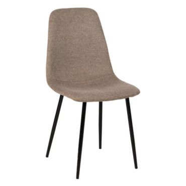 Silla de comedor Taupe Tejido - Metal salón 43 x 52 x 87 cm
