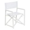 Silla Director Blanco Aluminio-Textileno 56 X 53 X 84 Cm