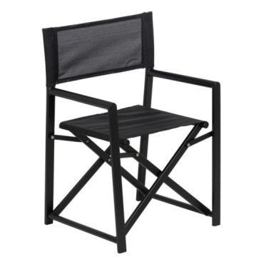 Silla Director Negro Aluminio-Textileno 56 X 53 X 84 Cm