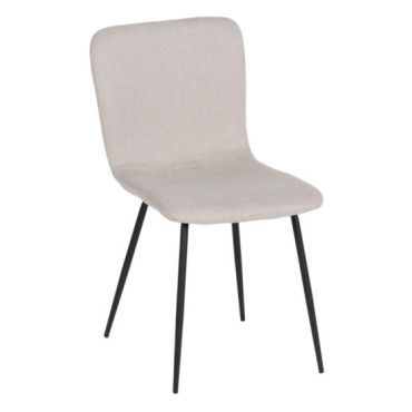 Silla Crema Tejido-Metal Salón 44 X 55 X 82 Cm