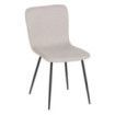 Silla Crema Tejido-Metal Salón 44 X 55 X 82 Cm