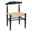 Silla Negro Madera / Fibra Salón 53,50 X 47 X 77 Cm