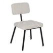 Silla Blanco Tejido-Metal Decoración 42,50 X 55 X 77,50 Cm