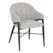 Silla con Brazos Gris Tejido - Metal 56 x 82 x 61 cm