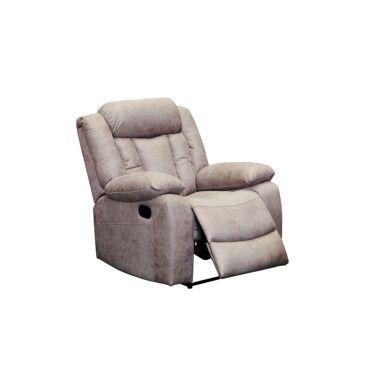Sillón relax manual Monza tapizado gris claro 84 x 92 x 98 cm