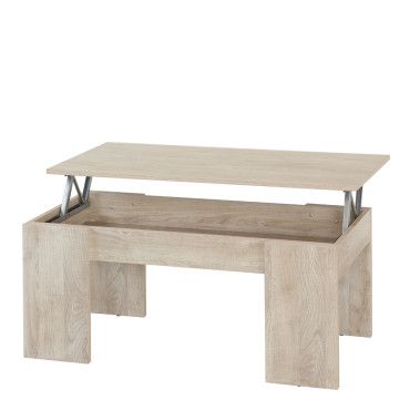 Mesa de centro elevable Petra roble Sonoma