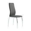 Silla de comedor tapizado tela gris oscuro Roxana 44 x 99 x 55 cm