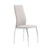 Silla de comedor tapizado tela beige claro Roxana 44 x 99 x 55 cm