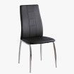 Silla de comedor tapizado PU Negro Roxana 44 x 99 x 55 cm