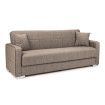 Sofá cama clic clac con arcón Terra tapizado marrón 220 x 90 x 85 cm
