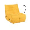 Sillón relax manual con balancín Dimian tapizado amarillo 91 x 93 x 108 cm