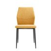 Silla de comedor tapizada Marina en tela Easy Clean mostaza 49 x 86,5 x 53 cm