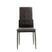 Silla de comedor Elora tapizada tela gris 44 x 99 x 49 cm