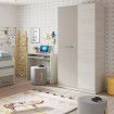 Armario juvenil Ares Plus Blanco Alpes - Basalto 90 x 200 x 52 cm