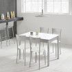Mesa de cocina fija Niza Blanco - Aluminio