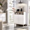 Mueble bajo para cocina Wok Blanco - Roble Natural 80 x 102 x 40 cm