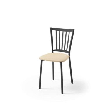 Silla Petra negra Silver Sisal