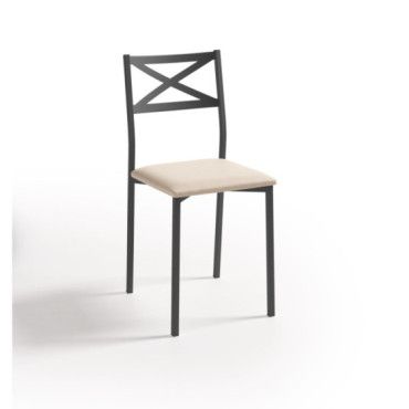 Silla Barbara negra Silver Sisal