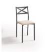 Silla de cocina Bárbara armazón negro texturizado 38 cm (ancho) x 86 cm (alto) x 47 cm (fondo)