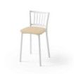 Taburete de cocina blanco con respaldo Petra 35 cm (ancho) x 71 cm (alto) x 39 cm (fondo)