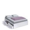 Estructura de cama cuatro cajones Kendra Blanco Artik 156 x 37 x 196 cm