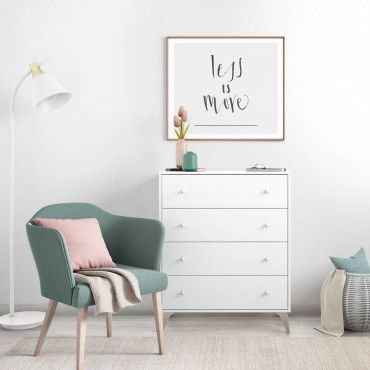 Cómoda 4 cajones Sweet Blanco Artik  ambiente 2