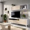 Mueble de Salón TV LIMA - Blanco - Natural 200 x 145 x 40 cm