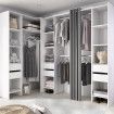 Armario vestidor rincón con cortina Suit Blanco 164 - 234 x 205 x 141 cm