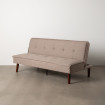 Sofá cama apertura clic-clac tapizado en Chenilla Beige181 x 102 x 85 cm