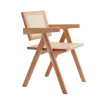 Silla de comedor de madera y ratán Cuzco Natural 51 x 80 x 54 cm