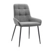 Silla de comedor Caracas tapizado Easy Clean Gris - Negro 54 x 88 x 55 cm