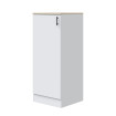Despensero de cocina 60 cm Kira 1 puerta Blanco Brillo - Roble Canadian 60 x 148 x 60 cm